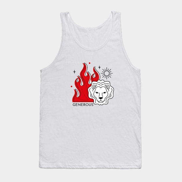 LEO - zodiac designs for t-shirts Tank Top by Nekotshop